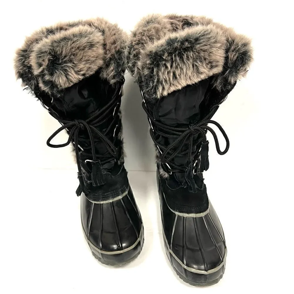 Koomba “Bryce” black and grey snow boots. Size 7